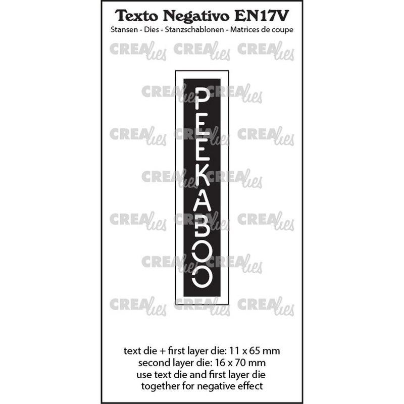 Crealies • texto negativo peekaboo (verticaal)