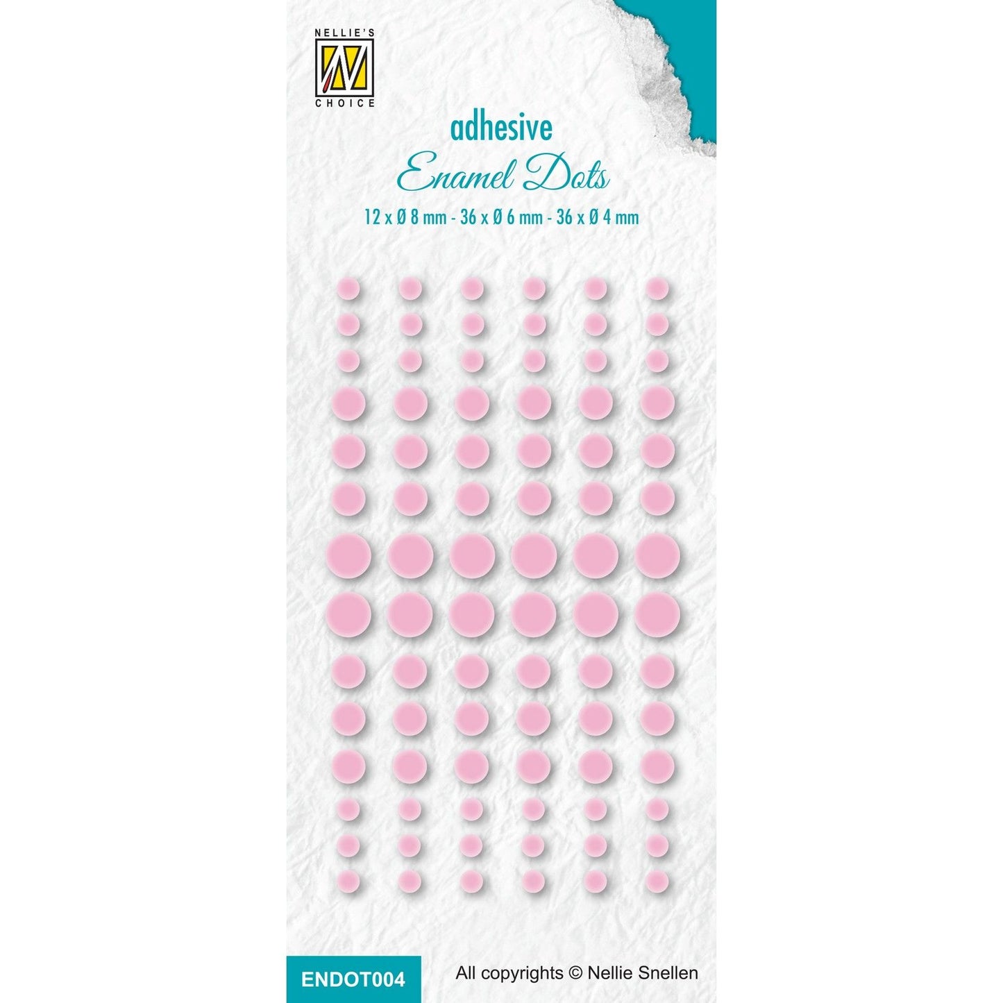 Nellie's choice • enamel dots 1895c baby pink