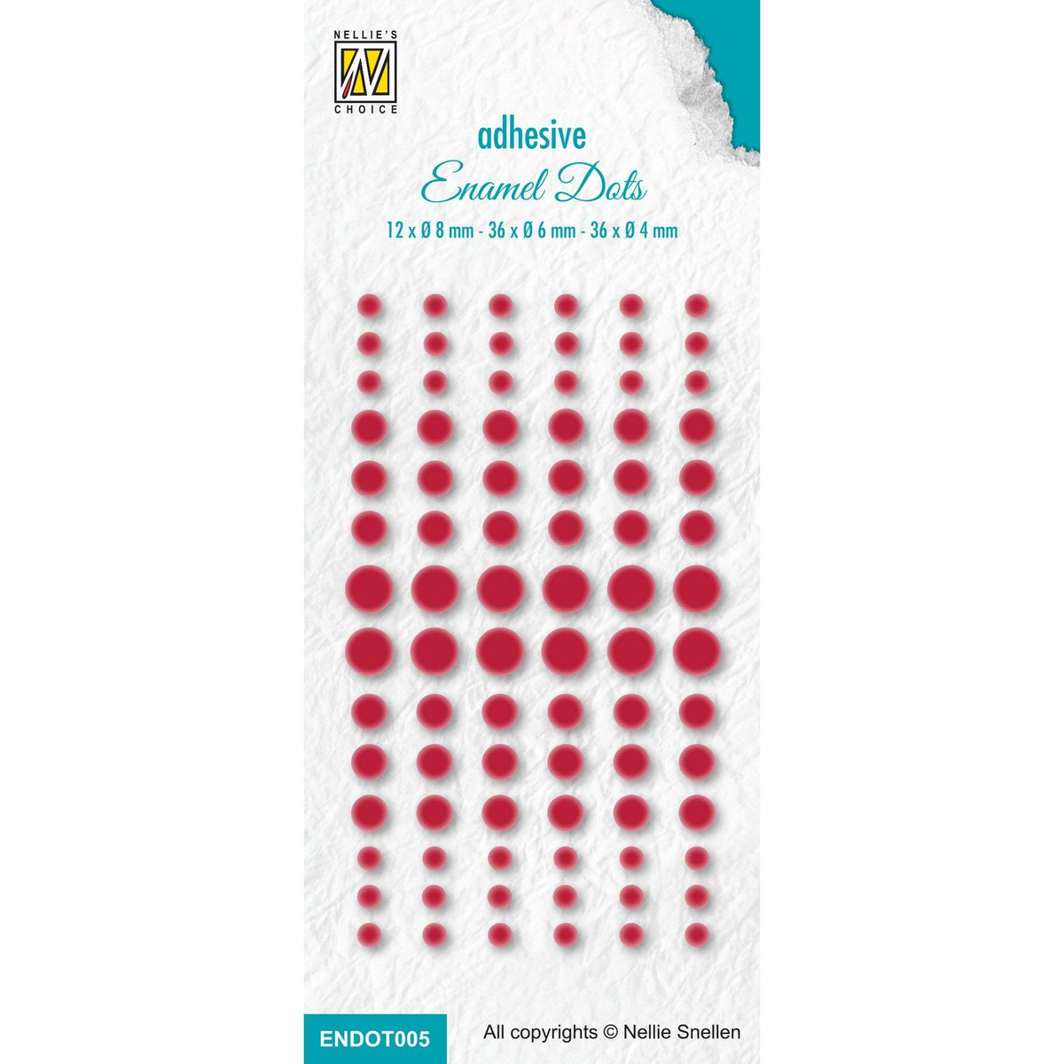 Nellie's choice • enamel dots 206c red