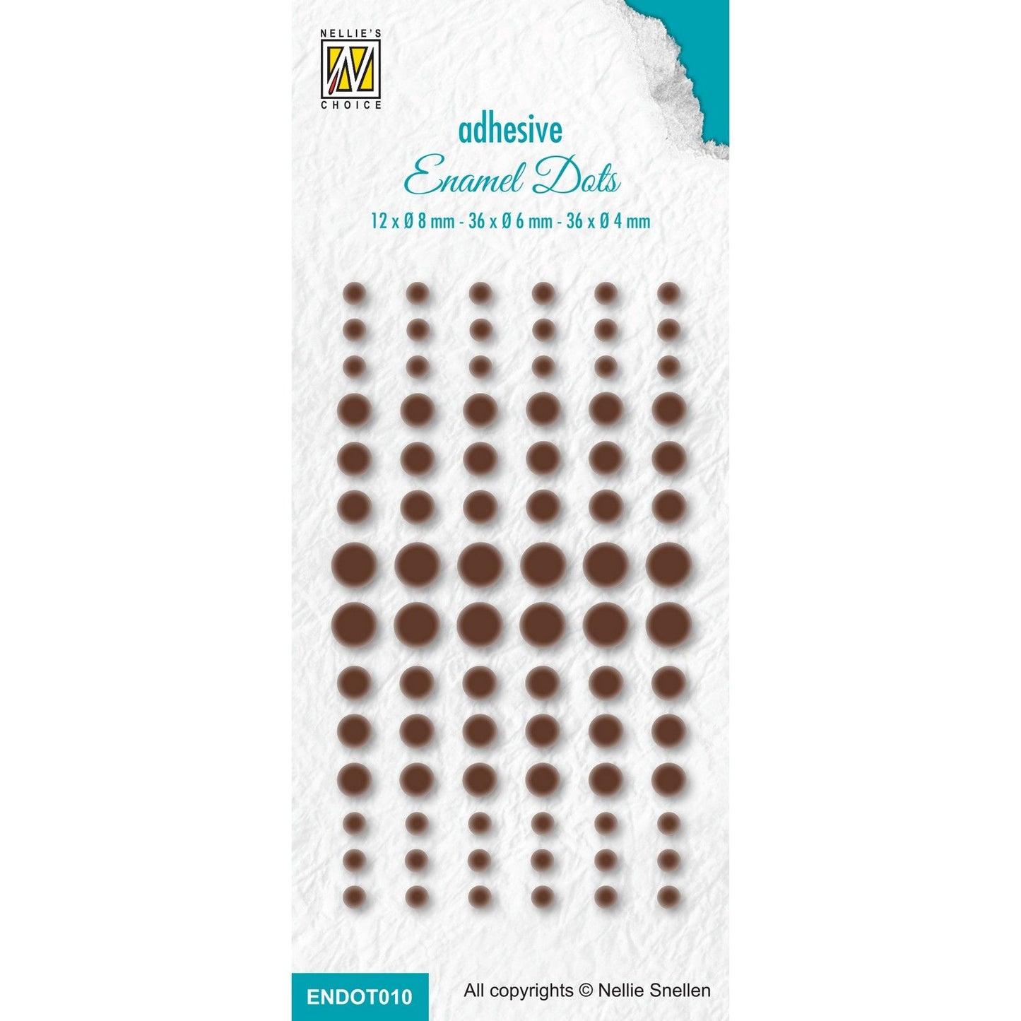 Nellie's choice • enamel dots 477c brown