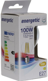 Enzo energetic led gls e27 11-100w 2700k filament helder dimbaar - 2720350 - afbeelding 2