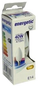 Enzo energetic led kaars e14 4,2-40w 2700k filament mat dimbaar - 2720512 - afbeelding 2
