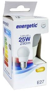 Enzo energetic led kogel e27 2,9-25w 2700k mat - 2710262 - afbeelding 2