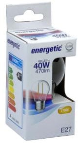 Enzo energetic led kogel e27 4-40w 2700k filament helder - 2720260 - afbeelding 2