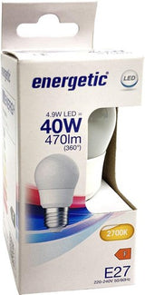 Enzo energetic led kogel e27 4,9-40w 2700k mat - 2710272 - afbeelding 2