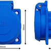 Enzo abl inbouw stopcontact ip54 blauw met klepje 4681098