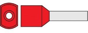 Enzo adereindhuls geisoleerd twin 1,0x8 rood 4422030