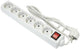 Enzo entac tcd ra 6-voudig 5meter snoer met schakelaar wit 6872013
