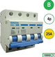 Enzo gacia installatieautomaat 25a. b kar 4p gacia - 4517824