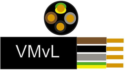 Enzo kabel vmvl rond 4x0,75 qmm zwart - 1227522