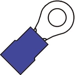 Enzo kabelschoen ring blauw 6.4mm - 4433390