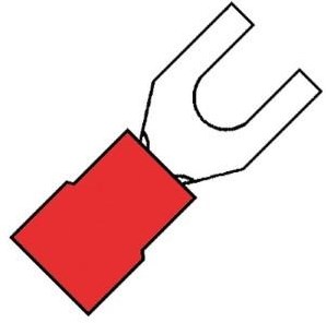 Enzo kabelschoen vork rood 5.3mm - 4433110