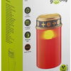 Enzo led rouwlicht | 12cm met timer | rood (excl. 2xc batterij) | herinneringslicht | graflicht | rouwlicht - 5099410