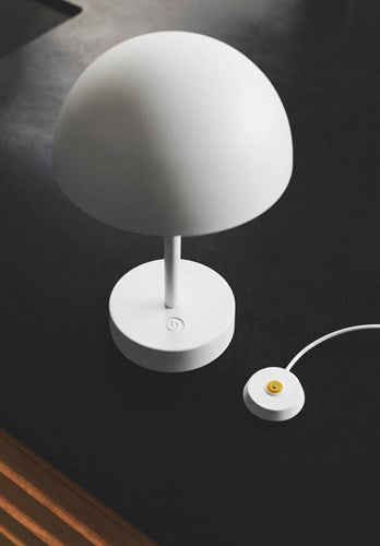 Enzo oplaadbare tafel-lamp | ellen to-go 25cm wit - 4808195