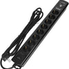Enzo overspanningbeveiliger | 8-voudig | 3m | 2x usb zwart - 3873780
