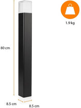 Enzo paallamp | zwart | 80cm | vierkant | 12w led | ip44 3000k | smartwares ool-50018 - a5019000 - afbeelding 2