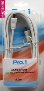 Enzo pro-1 coax snoer compleet standaard 5 meter - 9291407
