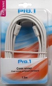 Enzo pro-1 coax snoer compleet standaard 7.5 meter - 9291408