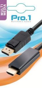 Enzo pro-1 displayport 20pin male naar hdmi male 2.0 meter - 9287010