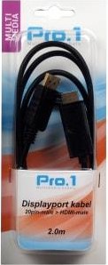 Enzo pro-1 displayport 20pin male naar hdmi male 2.0 meter - 9287010