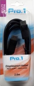 Enzo pro-1 displayport 20pin male naar male 2.0 meter - 9286020