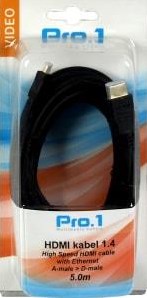 Enzo pro-1 hdmi kabel a naar d micro 5 meter 1.4 - 9285030