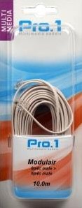 Enzo pro-1 modulair 6p4c naar 6p4c wit 10 meter - 9297030