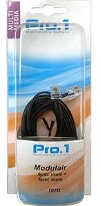 Enzo pro-1 modulair 6p4c naar 6p4c zwart 10.0 meter - 9297032