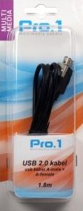 Enzo pro-1 usb kabel a-male -> a-female 1,8 meter 9280220