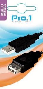 Enzo pro-1 usb kabel a-male -> a-female 3 meter - 9280222