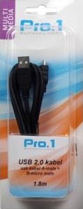 Enzo pro-1 usb kabel a-male -> b-micro male 1,8 meter - 9280180