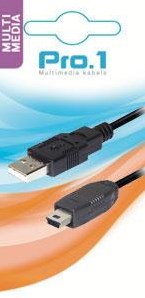 Enzo pro-1 usb kabel a-male -> b-mini male 1,8 meter - 9280195