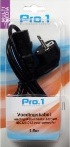 Enzo pro-1 voedingskabel 230 volt voor computer 1,5 meter - 9278500