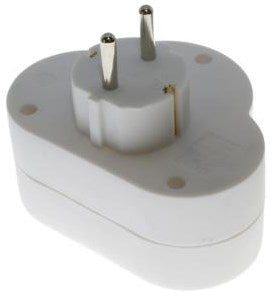 Enzo randaarde stekkeradapter dubbel schakelaar 6140885