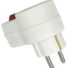 Enzo randaarde stekkeradapter wit schakelaar 6140890