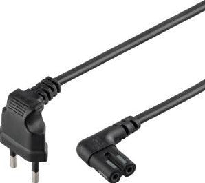 Enzo recordersnoer zwart haaks 1,5meter 7596210