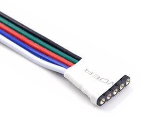 Enzo rgbw connector female 5 pins 15cm draad 4380060