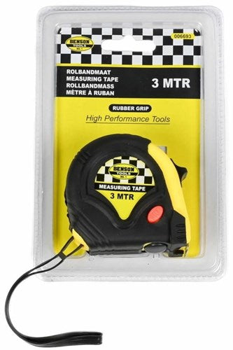 Enzo rolbandmaat 3 meter rubber grip 6453125