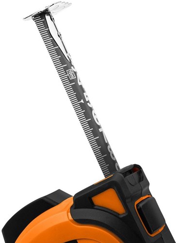 Enzo rolmaat | meetband rubber zwart 5 meter | 25 mm - 6453142