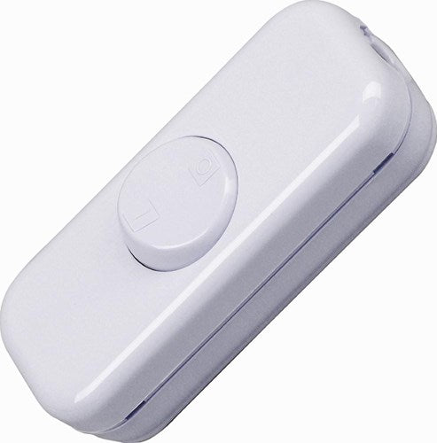 Enzo snoerschakelaar wit met ra 10a 7401020