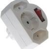 Enzo stekeradapter 2xeuro 1x ra plus schakelaar 6140895