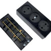 Enzo tafelcontactdoos 3v langwerpig zwart 6871020
