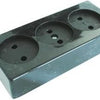 Enzo tafelcontactdoos 3v langwerpig zwart 6871020