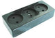 Enzo tafelcontactdoos 3v langwerpig zwart 6871020