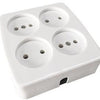 Enzo tafelcontactdoos 4v vierkant wit 6871220