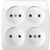 Enzo tafelcontactdoos 4v vierkant wit 6871220
