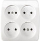 Enzo tafelcontactdoos 4v vierkant wit 6871220