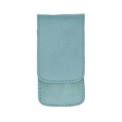 Erbe solingen 3-delige manicure etui met drukknoopsluiting lichtblauw (erbe9203)