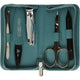 Erbe solingen 5-delige manicure etui met ritssluiting turquoise (erbe9204)