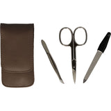 Erbe solingen 3-delige manicure etui taupe (erbe9208) - afbeelding 1